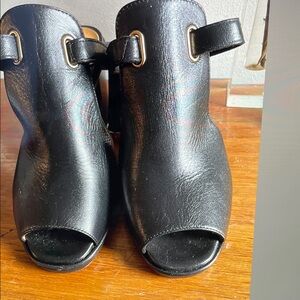 APC Black Leather Women's Mules, brand new